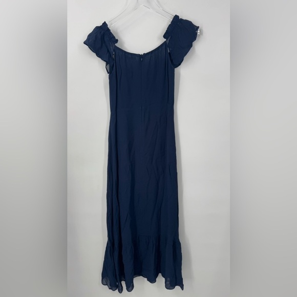 Reformation Butterfly Navy Maxi Dress Size 0 B1818 - Picture 5 of 6